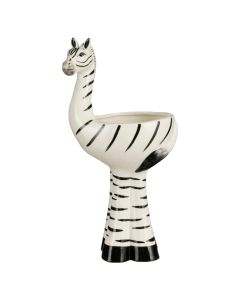 Flower pot, Zebra, ceramic, black/white, 18.5x14.5xH37 cm