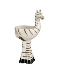 Flower pot, Zebra, ceramic, black/white, 12.5x8xH19.5 cm