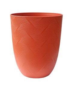 Flower pot, plastic, orange, ø12.5 cm