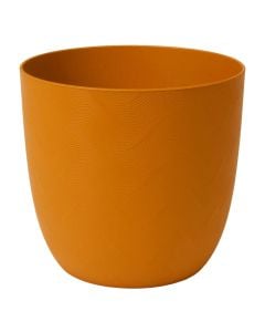 Flower pot, plastic, mustard yellow, ø12.5 cm