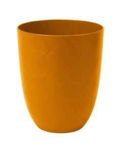 Flower pot, plastic, mustard yellow, ø15.5 cm