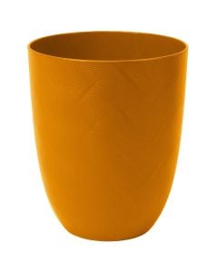 Flower pot, plastic, mustard yellow, ø29.5 cm