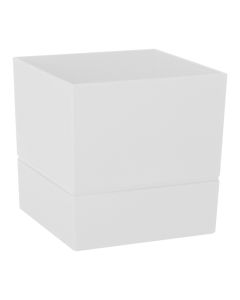 Flower pot, plastic, Ivory, 19.3x19.3 cm