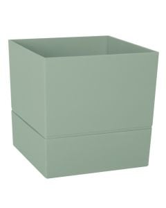 Flower pot, plastic, Almond green, 19.3x19.3 cm