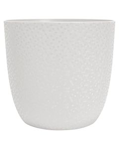 Flower pot, plastic, ivory, Ø13.7xH12.6 cm