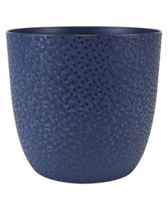 Flower pot, plastic, deep blue, Ø13.7xH12.6 cm