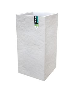 Flower pot, plastic, limenstone, 39.5 x 39.5 xH80 cm