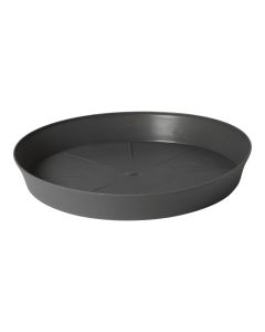 Flower pot saucer, plastic, smoke grey, Ø26xH3.7 cm
