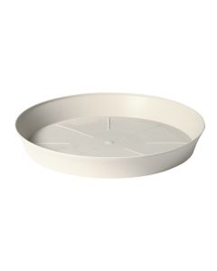 Flower pot saucer, plastic, stone white, Ø26xH3.7 cm