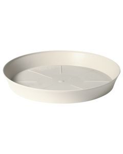 Flower pot saucer, plastic, stone white, Ø32xH3.9 cm