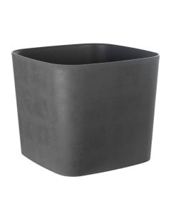 Flower pot, plastic, smoke grey, 29x29xH24.7 cm