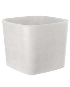Flower pot, plastic, stone white, 38x38xH32 cm