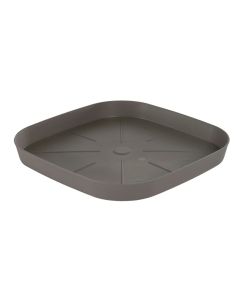 Pjatë për vazo lulesh, plastike, bezhë e errët, 29.5x29.5xH3 cm