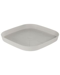Flower pot saucer, plastic, stone white, 37.5x37.5xH3.9 cm
