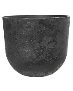 Flower pot, plastic, black, Ø30xH24.7 cm