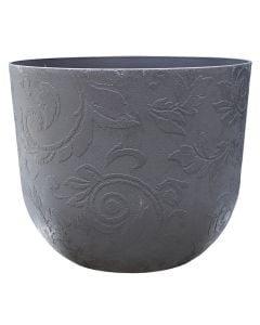 Flower pot, plastic, smoke grey, Ø30xH24.7 cm