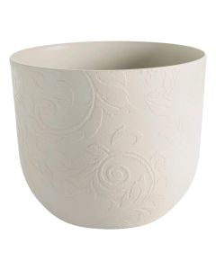 Flower pot, plastic, stone white, Ø30xH24.7 cm