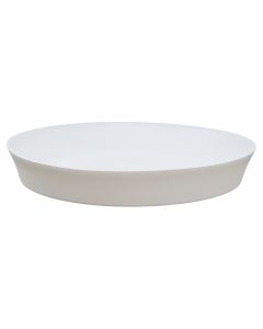 Flower pot saucer, plastic, white, Ø26xH3.7 cm