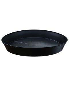 Flower pot saucer, plastic, black, Ø26xH3.7 cm