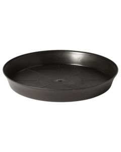 Flower pot saucer, plastic, black, Ø32xH3.9 cm