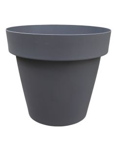 Flower pot, plastic, smoke grey, Ø47xH41 cm