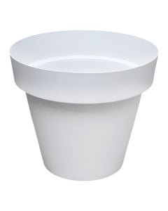 Flower pot, plastic, stone white, Ø47xH41 cm