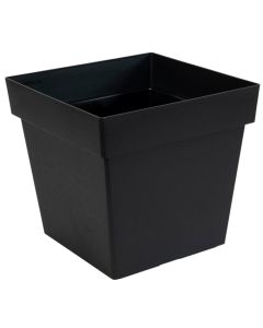 Flower pot, plastic, grey anthracite, 29x29xH27 cm