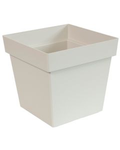 Flower pot, plastic, stone white, 29x29xH27 cm