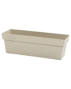 Flower pot, plastic, stone white, 49x16,8xH15,9 cm