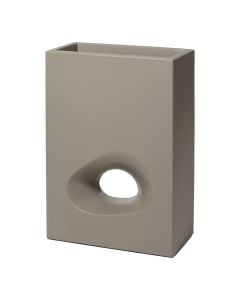 Vazo lulesh, plastike, gri e hapur, 50x26xH75 cm