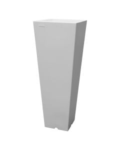 Flower pot, plastic, optical white, 37,5x37,5xH100 cm