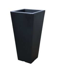 Flower pot, plastic, grey anthracite, 34x34xH70 cm