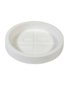 Flower pot saucer, plastic, optical white, Ø38,8xH5,6 cm