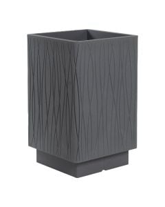 Flower pot, plastic, antique grey, 34,5x34,5xH55 cm