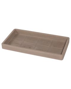 Pjatë për vazo lulesh, plastike, kafe, 64x34xH5,6 cm