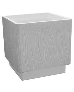 Flower pot, plastic, optical white, 39x39xH39 cm