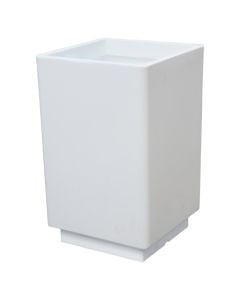 Flower pot, plastic, optical white, 34,5x34,5xH55 cm