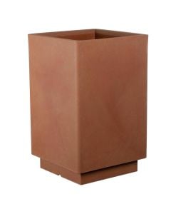 Flower pot, plastic, corten, 34,5x34,5xH55 cm