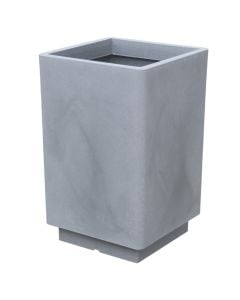Flower pot, plastic, antique grey, 34,5x34,5xH55 cm
