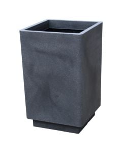 Flower pot, plastic, ardesia, 34,5x34,5xH55 cm