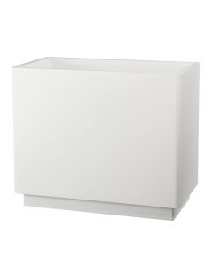 Flower pot, plastic, optical white, 64,5x34,5xH55 cm