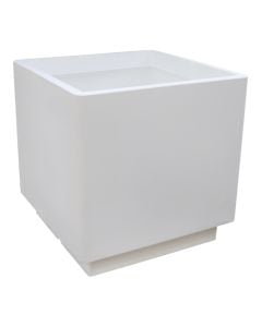 Flower pot, plastic, optical white, 39x39xH39 cm