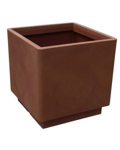 Flower pot, plastic, corten, 39x39xH39 cm