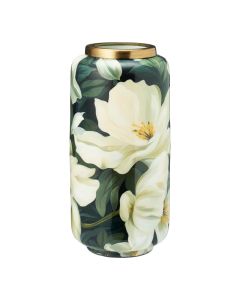 Decorative vase, "Floral", metal, colorful, 15xH30 cm