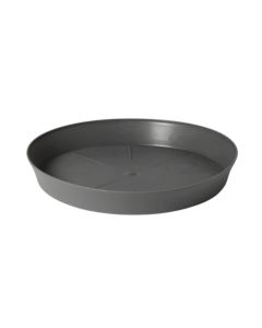 Flower pot saucer, plastic, smoke grey, ø20xH3.2 cm