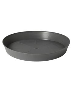 Flower pot saucer, plastic, smoke grey, ø28xH3.7 cm