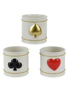 Flower pot, ceramic, white, Dia.12.5xH12.5 cm