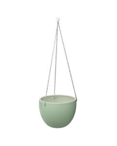 Hanging flower pot, ceramic, silent green, H18 cm