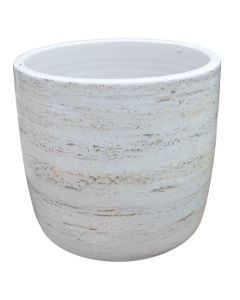 Vazo lulesh, qeramike, bezhë, H15 cm