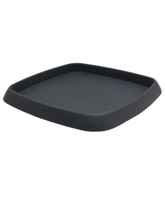 Pjatë për vazo lulesh, plastike, gri antracite, 36.2x36.2 cm